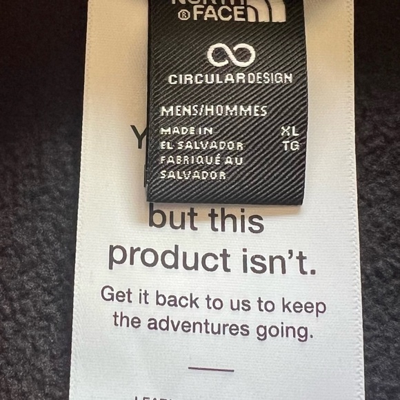 NWT The North Face Men's Blue and Black Polar Fleece Zip Up Size XL (A) - Picture 7 of 7